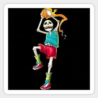 Slam Dunk Skull Player Basketball Sticker